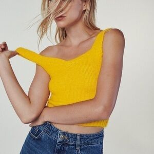 Zara Yellow Knit Top